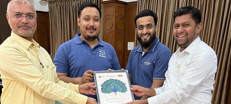 Printride team receiving a certificate of recognition